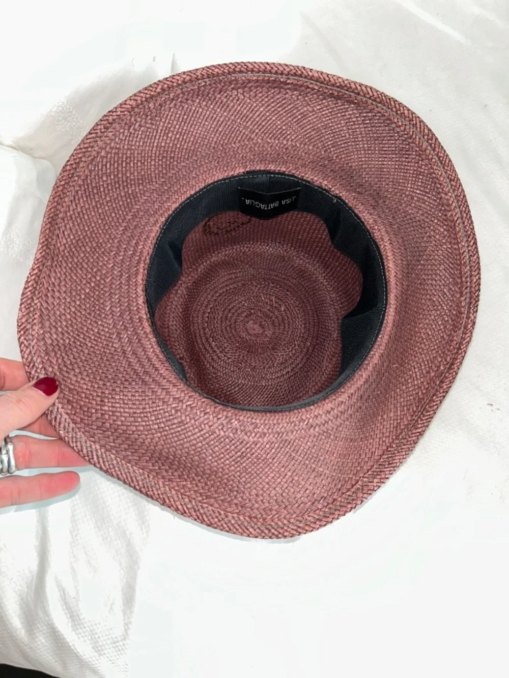 Lisa Battaglia rich brown straw beach pool summer hat